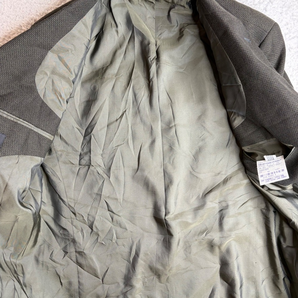 80s Hugo Boss Mars Blazer Mens 42R Green Virgin Wool Button Sport Coat Jacket - Picture 6 of 11